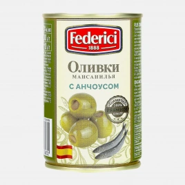 Оливки Federici с анчоусом 300г