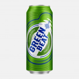 Пиво GreenBeat светлое фильтрованное пастеризованное 4.6% 450мл