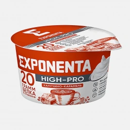 Продукт кисломолочный High-Pro капучино и карамель высокобелковый Exponenta 0% 160г