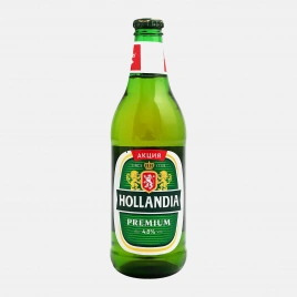 Пиво Hollandia светлое фильтрованное пастеризованное 4.8% 450мл