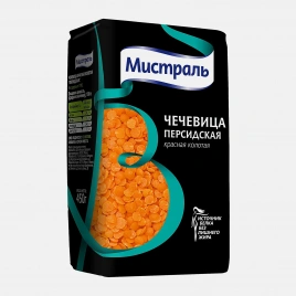 Чечевица Мистраль Персидская красная колотая 450г