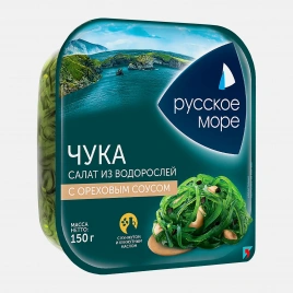 Салат Русское море из морских водорослей Чука ореховый соус 150г