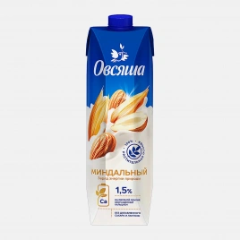 Напиток овсяный миндальный с кальцием Овсяша 1.5% 1л