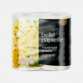 Туалетная бумага Belle Papielle Липа 3 слоя 4 рулона