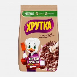Колечки мультизалковые шоколадные для завтрака Хрутка 210г