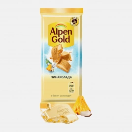 Шоколад белый Пинаколада Alpen Gold 80г