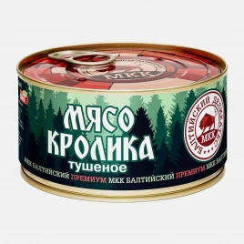 Мясо кролика Балтийский деликатес тушеное 325г