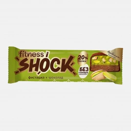 Протеиновый батончик глазированный со вкусом фисташка и шоколад Fitnesshock 50г