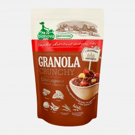 Гранола Crunchy шоколадная клубника банан Bionova 400г