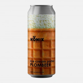 Пивной напиток Konix Ice Cream Porter Plombeer темный нефильтрованный 7% 450мл