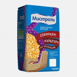 Горох Мистраль желтый колотый 900г