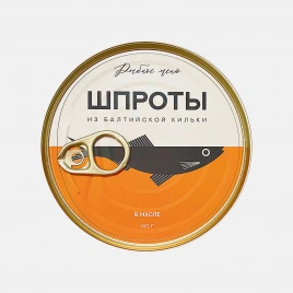 Шпроты Рыбное меню из балтийской кильки в масле 160г