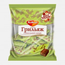 Конфеты Рот фронт Грильяж в шоколаде 200г