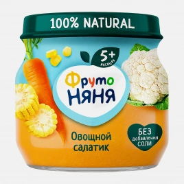 Пюре Овощной салатик с 5 месяцев Фрутоняня 80г