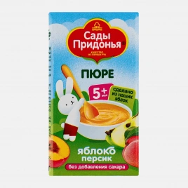 Пюре Сады Придонья Яблоко персик 125г