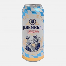 Пиво Liebenbrau Helles светлое фильтрованное 5.1% 500мл