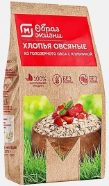 Хлопья овсяные без глютена с клубникой М Образ Жизни 375г