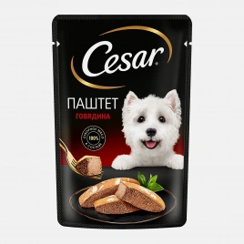 Влажный корм для собак паштет из говядины Cesar 80г