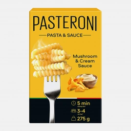 Паста джирандоле №124 со сливочно-грибным соусом Pasteroni 275г