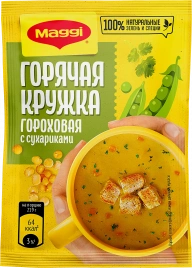 Суп моментального приготовления Горячая кружка гороховая с сухариками Maggi 19г