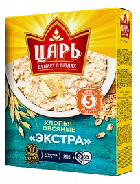 Хлопья Царь Овсянные Экстра 400г