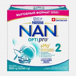 Смесь молочная сухая Nan 2 Optipro с 6 месяцев 1.05кг