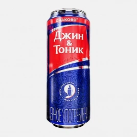 Пивной напиток Джи тоник нефильтрованный пастеризованный 7% 450мл