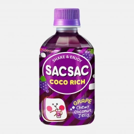 Напиток винограда с кусочками желе Sac Sac Coco Rich 280мл