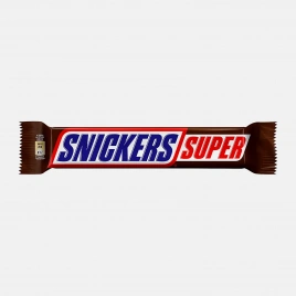 Шоколадный батончик с карамелью арахисом и нугой Snickers Super 80г в ассортименте