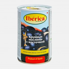 Маслины Iberica крупные с косточкой 420г