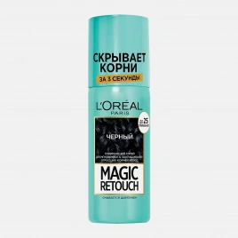 Тонирующий спрей L’Oreal Paris для мгновенного закрашивания отросших корней Magic Retouch оттенок Черный 75мл