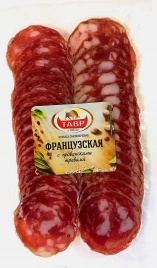 Колбаса Тавр Французская с прованскими травами полусухая сырокопченая нарезка 90г