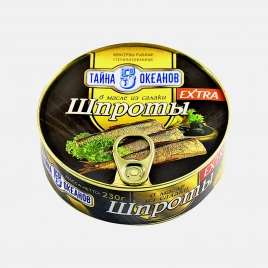 Шпроты Тайна 5 океанов в масле 230г