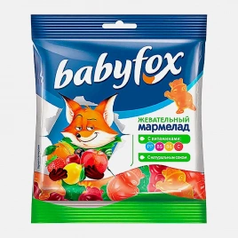 Мармелад жевательный бегемоты Babyfox 70г