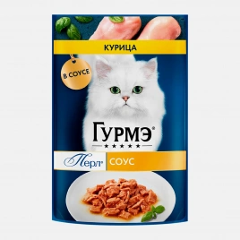 Влажный корм для кошек Перл соус курица Гурмэ 75г