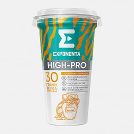 Напиток кисломолочный High-Pro соленая карамель высокобелковый Exponenta 0% 250г