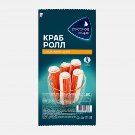 Крабовые палочки Русское море с творожным сыром охлажденные 180г