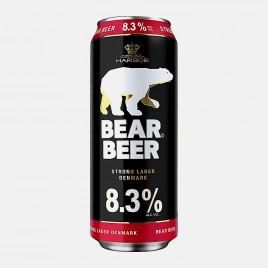 Пиво Bear Beer Strong Lager светлое фильтрованное 8.3% 450мл