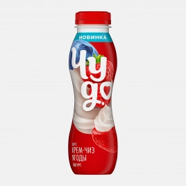 Питьевой йогурт со вкусом крем-чиз ягоды Чудо 1.9% 260г