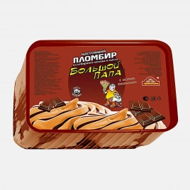 Мороженое Большой папа Пломбир шоколадный 450г