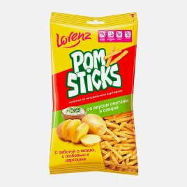 Чипсы картофельные соломкой Pomsticks со вкусом сметаны и специй 100г