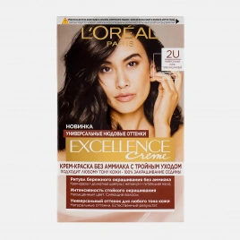 Крем-краска для волос L’Oreal Paris без аммиака Excellence Creme Универсальные Нюдовые оттенки 2U Универсальный очень темно-каштановый
