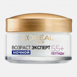 Крем для лица L’Oreal Paris ночной антивозрастной Возраст эксперт 55+ против морщин восстанавливающий 50мл