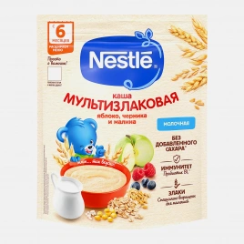 Каша Nestle молочная мульт яблоко черника малина с 6месяцев 200г
