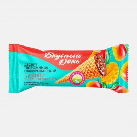 Десерт творожный Рожок с манго и чиа Вкусный День 15% 60г