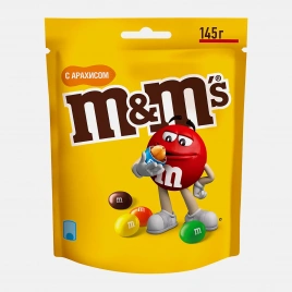 Драже M&M's с арахисом и молочным шоколадом 145г