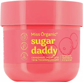 Скраб для тела Miss Organic сахарный тонизирующий супер сила грейпфрута и ягод асаии 140мл