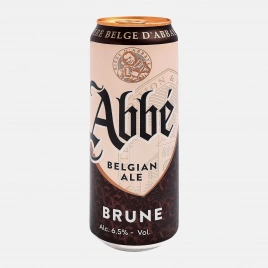 Пивной напиток Abbe Brune темный пастеризованное 6.5% 450мл