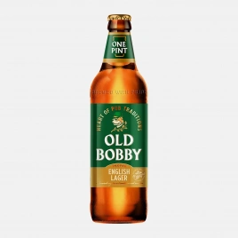 Пиво Old Bobby Лагер светлое фильтрованное пастеризованное 4.6% 568мл