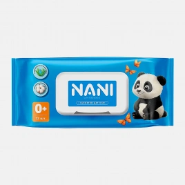 Салфетки влажные Nani детские с клапаном 72шт